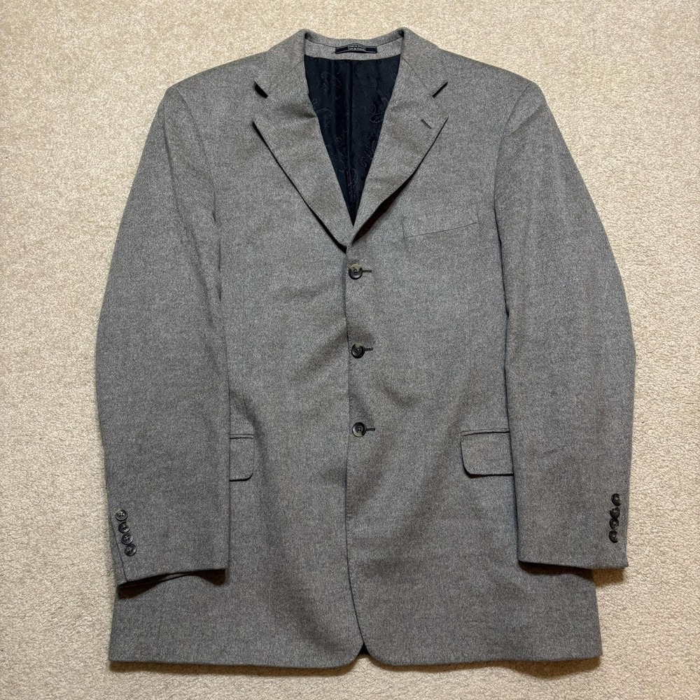 Arnold Brant Blazer Mens 46 Gray‎ Cashmere Mink Sport Coat Made Canada
